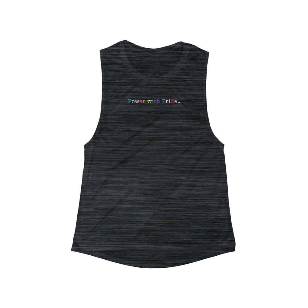 
                  
                    Load image into Gallery viewer, Power with Pride Women&amp;#39;s Flowy Scoop Muscle Tank
                  
                