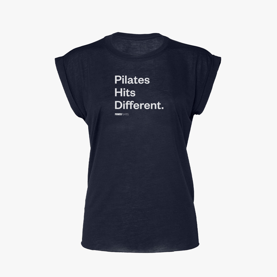 
                  
                    Load image into Gallery viewer, Pilates Hits Different Muscle Tee
                  
                